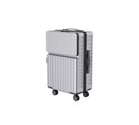 JYCRA Lot de 2 Valise Rigide -Valise Cabine ABS avec Serrure TSA et 4 Roues Doubles,Bagage Cabine Rigide avec Plusieurs Compartiments intérieurs,lumière,Résistant (Gris, Ensemble 2 pièces)