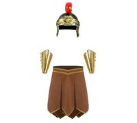Jydiazi Costume de gladiateur pour homme et adulte - Combattant romain - Costume de carnaval - Fête à thème - Marron - Taille XXL