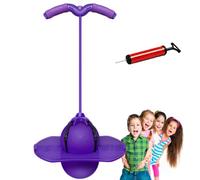 JYEVERC Ballon Sauteur Enfant, 220lbs/100kg, Ballon de Saut Pogo pour Enfants et Adultes, avec Poignée, Jouet Sauteur d'extérieur, Épaisse et Résistante à l'usure (96 * 40 * 40cm,Violet)