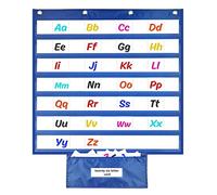JYFanse 2 Tableau de Poche à Bande de Phrases, Tableau de Poche Standard à 7 Pochettes pour centres de Classe, Homeschool Supplies Classroom Pocket Chart for Sentence Strip, Word Wall, Letters