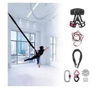 JYHHCYS Yoga Bungee Corde Exercices D'élastique À Domicile, Kit D'équipement De Fitness avec Élastique Volant pour Exercices Aériens(Full Set M - 60kg/123 lbs)