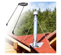 JYHHGDS Support de cheminée réglable - Kit de Toit allongé pour tuyaux de poêle de 3" à 10", maintient solidement Le Tuyau Face aux Vents violents et aux Charges de Neige, diamètre 5 3/8" (137 mm)