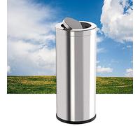 JYHUHGRG Cendrier Mural, cendrier sur Pied, Poubelle en Acier Inoxydable, cendrier de Sol extérieur, cendrier de Jardin, cendrier Vertical, boîte à Cigarettes, cendrier de Sol,Silver-25 * 25 * 30cm
