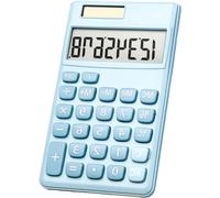 jyibinee Calculatrice standard avec fonctions de base petite taille pour une utilisation en déplacement, boutons confortables à 8 chiffres, fonctionne à l'énergie solaire, grand écran, rose