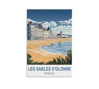 JYICUNCHO Les Sables D'Olonne France Affiche de voyage vintage 50 x 75 cm
