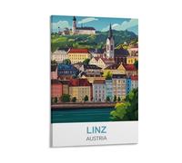 JYICUNCHO Linz Poster de voyage vintage Autriche 40 x 60 cm