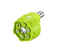 JYITO Buse de pulvérisation 6 en 1 ABS haute pression, coupleur pivotant réglable à 360 degrés, embouts de buse de lavage multifonction pour voiture, cour (vert)