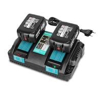 JYJZPB DC18RD Chargeur Rapide à Double Port et 5,5Ah Batterie Compatible pour Makita 18V BL1860B BL1860 BL1850 BL1845 BL1840B BL1840 BL1835 BL1830B BL1830