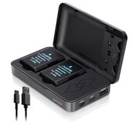 JYJZPB EN-EL14 EN-EL14A 2X Batterie et Chargeur pour Nikon D3100 | D5300 D5600 D5100 D3200 D3500 D3100 D3400 Étui Chargeur USB Rapide à Double Canal pour Coolpix P7000