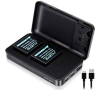 JYJZPB Lot de 2 batteries NP-W126S compatibles avec Fujifilm X100VI X-T3 X-T2 X-T1 X-A5 X-A10 X-A7 X-A5 X-A3 X-A2 X-A1 X-T20 X-T10 X-T30 X-T100 X-T200 Fuji avec chargeur de batterie amélioré