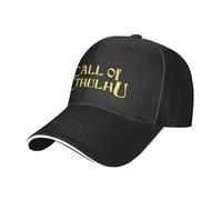 JYKJUEDZ Casquette de Baseball avec Logo Call of Cthulhu (dorée avec Le Signe des Anciens et Le Logo Chaosium Inc.) pour Femme et Homme
