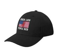 JYKJUEDZ Casquette de Baseball Biden a menti Personnes décédées Drapeau américain Destitution de Biden Maintenant Casquette visière Capuche Sortie à la Plage garçon Enfant Femme