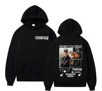 JYKJUEDZ La Pochette de l'album du Rappeur CRIS MJ Fan présente Un Sweat à Capuche 100% Pur Coton imprimé Automne et Hiver Classique Hip-hop rétro des années 90