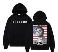 JYKJUEDZ Sweat à Capuche American Legend Rest True Patriot Charlie Kirk Pull en Coton de Haute qualité pour Homme et Femme Automne/Hiver