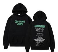 JYKJUEDZ Sweat à Capuche Graphique Punk Band Green Day Kerplunk pour Homme et Femme Style Vintage décontracté en Polaire Style Gothique Rock rétro surdimensionné