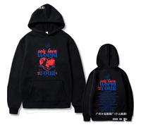 JYKJUEDZ Sweat à Capuche Graphique Sely Love World Tour pour Homme Style Hip-hop Rock Oversize décontracté Vintage Ample