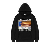 JYKJUEDZ Sweat à Capuche « J'Ai ce Chien en Moi » drôle de mème de Hot-Dog Graphique à Capuche Hommes Mode rétro surdimensionné Pulls Sweat-Shirt Unisexe Streetwear