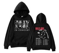 JYKJUEDZ Sweat à Capuche Le Billy Joel World Tour Harajuku Hip Hop Pullover Homme Femme Sweat Fans Cadeau Surdimensionné Tendance Classique Simple