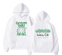 JYKJUEDZ Sweat à Capuche Punk Band Green Day pour Homme et Femme Style Vintage décontracté Classique Gothique Rock surdimensionné Streetwear Polaire