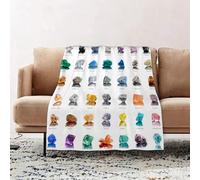 JYLYZZIN Couvertures et Plaids 100 x 130 cm Couverture en Flanelle, Couverture Chaude de Canapé, Jete de lit, Ensemble de Collection de Pierres précieuses et de minéraux Semi-précieux isolés sur fon