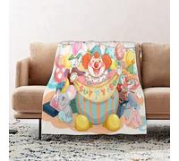 JYLYZZIN Couvertures et Plaids 100 x 130 cm Couverture en Flanelle, Couverture Chaude de Canapé, Jete de lit, Ballon Surprise jonglant avec des Animaux Clowns