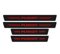 JYMLOV 4 pièces Autocollants Protection Seuil Porte de Voiture pour Fo-RD Focus Fiesta St Line, Accessoires de décoration de Plinthes Auto en Fibre Carbone de Anti-Rayures,Fusion Red