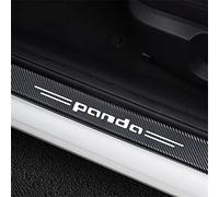 JYMLOV 4 Pièces Protecteur de seuil de Voiture pour FI-at Panda Accessoires Autocollants de Seuil de Porte de Voiture,Black