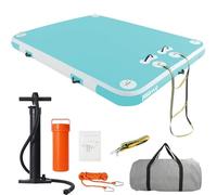 JYMRYLQ Quai gonflable flottant avec plateforme gonflable et antidérapante avec pompe à corde, échelle pour piscine, plage, lac, océan