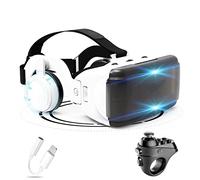 JYMYGS Lunette 3D VR, Casque de Réalité Virtuelle, Casque VR, Contrôleur Bluetooth Smartphone pour iPhone 13 Pro Max/13 Pro/13/12/11, pour Samsung Galaxy S21, Huawei, Xiaomi séries