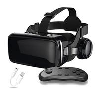 JYMYGS Lunette 3D VR, Casque de Réalité Virtuelle, Casque VR, Contrôleur Bluetooth Smartphone pour iPhone 13 Pro Max/13 Pro/13/12/11, pour Samsung Galaxy S21, Huawei, Xiaomi séries
