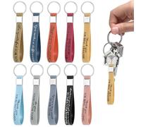 JYNVO 10 pièces porte-clés inspirants en silicone avec citations inspirantes,cadeau de remerciement,porte-clés en silicone pour encourager les collègues et les amis, couleurs fraîches et colorées