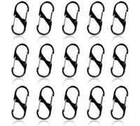 JYNVO 15 Pièces Mousquetons en Forme de S,Mousqueton Métal Mini S Forme, Double Clip à Ressort, Double Mousqueton, Clip Antivol pour Sac à Dos pour l'extérieur, la Randonnée et Le Camping,30MM