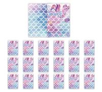 JYNVO 20 cartes d'invitation d'anniversaire pour enfants, cartes d'invitation de fête de sirène, invitations de princesse adaptées aux anniversaires d'enfants, dessins animés, fêtes