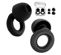JYNVO Bouchons d'Oreilles Anti-Bruit, 30dB réduction de bruit, 2 Paires Embouts, Silicone Lavable, pour le sommeil, la concentration, les voyages et la sensibilité au bruit | Protection auditive