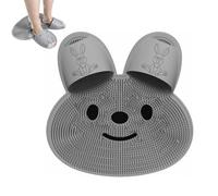 JYNVO Brosse de Pieds Antidérapante pour Massage & Nettoyage des Pieds, Tapis de Douche en Silicone[30x30 cm] - Texture Douce, Exfoliation Intensive