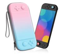 JYNVO Étui de Transport pour Switch 2 (2025) - Pochette Housse, Étui Protection Pochette Housse avec 10 Cartouches de Jeu, Etui de Protection Portable pour Console Accessoires, Bleu Rose