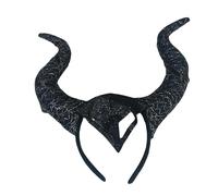 JYNVO Halloween Cornes de Diable Noir Bandeau Corne de Démon, Bandeau Demon, Gothique Serre-Tête Corne de Diable, Halloween Costume pour Carnaval Cosplay Fête Fille Femme