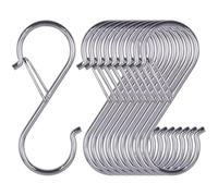 JYNVO Lot de 10 Crochet S Acier Inoxydable Crochet Cuisine Crochets en Forme de S Suspension Accroche Ustensiles de Cuisine Crochet Seche Serviette
