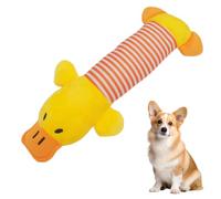 JYNVO Marque Page 1 PCS Jouet Textile pour Chien en Peluche Sonore (Canard à Rayures) - Articles Interactifs pour Animaux de Compagnie