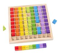 JYNVO Planche de multiplication - Jeu éducatif, Planche de multiplication en bois, Jouet éducatif Montessori pour les opérations mathématiques, Jouet de comptage pour enfants