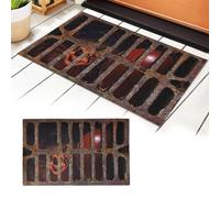 JYNVO Tapis 3D pour Halloween, tapis décoratif pour Halloween, décoration effrayante pour Halloween, tapis effrayant amusant, tapis effrayant avec un clown dans les égouts