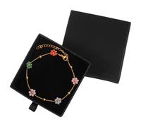 JYNXOR 1 Pièces Bracelet Marguerite Fleurie Bracelets De Perles Or Bracelet De Perles Floral Bracelet De Chaîne Cubaine Bracelet De Perles Ajustable Bijoux pour Femmes, Avec coffret cadeau