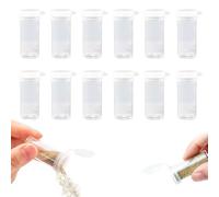 JYNXOR 12 Pièces Pièces Petit Salière et Poivrière Mini, Salières et Poivrières avec Couvercle, Épices de Voyage, Sel et Poivre en Sachet Individuel, Salière Portable pour Cuisine, BBQ, Camping, 6g