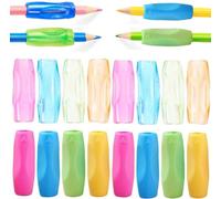 JYNXOR 16Pcs D'aide à L'écriture pour Enfants,Grip Crayon pour Enfants,Grips pour Crayons en Silicone,Outils De Correction De Posture Pour Que Les éTudiants éCrivent Et S'EntraîNent(Couleur Aléatoire）
