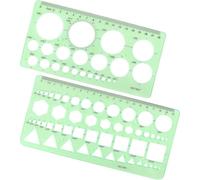 JYNXOR 2 Pcs Normographe Geographie, Regle Normographe Pour Croquis Et Schémas, Regle Pochoir, Gabarit Trace Cercle, Pochoir Geometrique, Règle Gabarit Pour Studio Artistique Ou Dessin Et Dessin