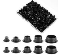 JYNXOR 200 pcs Cache Trou Bouchon Plastique, Bouchons Cache-Trou en Plastique, Cache Trou Meuble 5/6/8/10/12mm, Bouchons Noir pour Cache-Vis, Bouchon de Trou de Percage pour Meuble, Étagères, Armoires