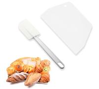 JYNXOR 2PCS Grattoir à Pâte+1PCS Maryse Pâtisserie Professionnel Spatule Cuisine en Caoutchouc, Cuisine Spatule Silicone Résistantes à,Chaleur, Grattoir Flexible, pour Mélanger Remuant Raclant