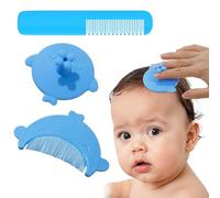 JYNXOR 3 pcs Brosse Cheveux Bebe Peigne, Soft Scalp Massage Brush and Comb, Baby Hair Wash Magic, Baby Scalp Brush, Baby Scalp Comb for Newborns and Babies, brosse et peigne pour le cuir chevelu bébés