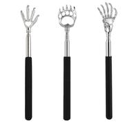JYNXOR 3 Pcs Gratte Dos Télescopique, Scratcher Arrière Acier Inoxydable, Grattoir Dos Telescopique, Main Gratte Dos, Extendable Telescope Backscratcher Pour Se Gratter Le Dos