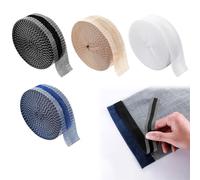 JYNXOR 4 Pcs Ourlet Thermocollant Pantalon, 5m Ruban Adhésif Thermofusible Pour Ourlet, Coupe Libre Pieds De Short, Bande Thermocollante Ourlet, Ourlet Facile Sans Couture(Blanc, Noir, Bleu, Beige)